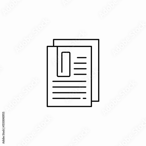 document file paperwork icon sign vector