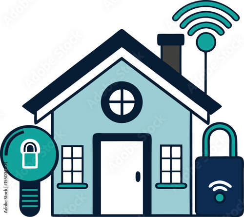 house icon with lock