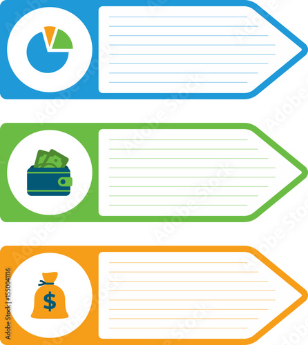 Financial Planning Infographic Budget, Savings, Investment