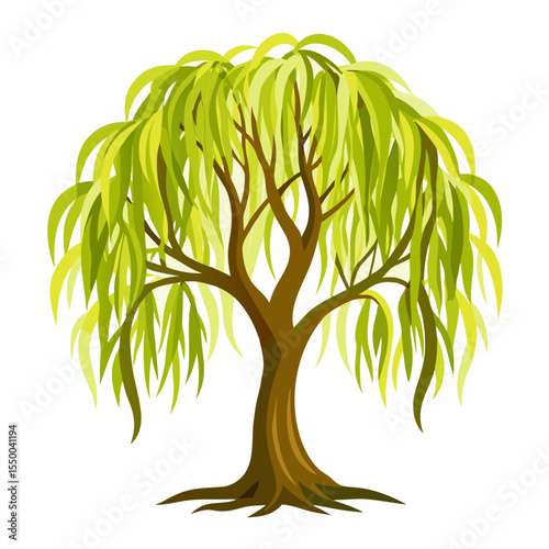 Simple Sycamore Tree Line Art Icon