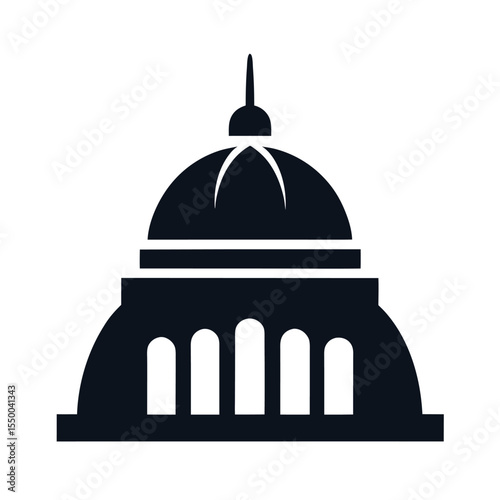 silhouette dome building structure architecture logo