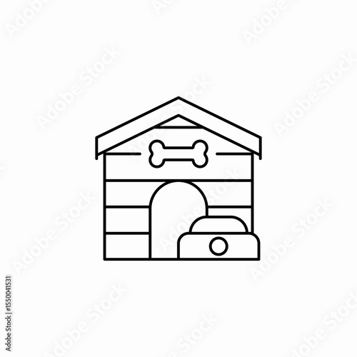 dog house icon sign vector