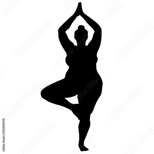 silhouette of a woman doing yoga