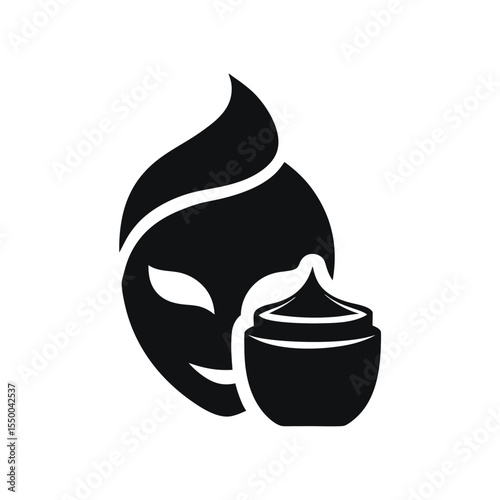 silhouette face mask and beauty cream logo