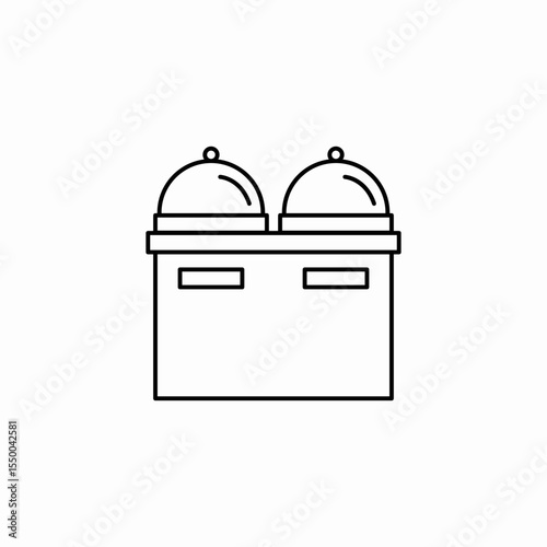 food warmers double icon sign vector