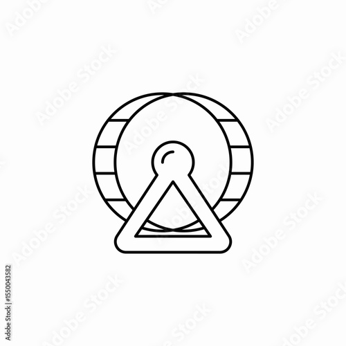 hamster wheel icon sign vector