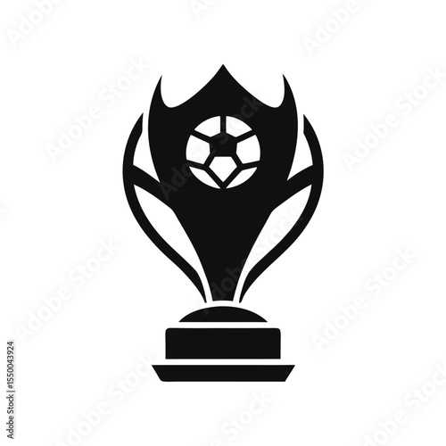 golden trophy cup logo icon