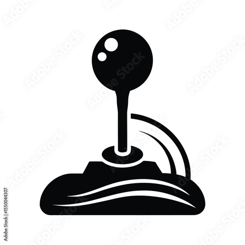 silhouette gaming joystick logo design