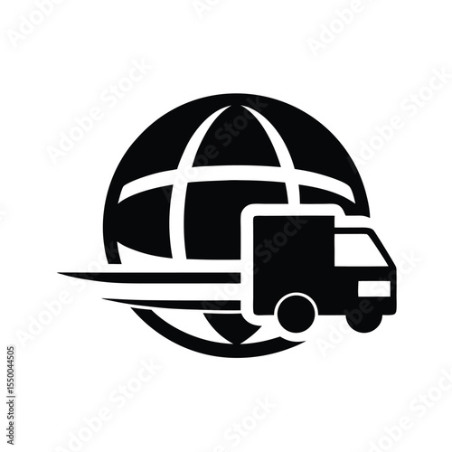 silhouette global cargo logistics logo design