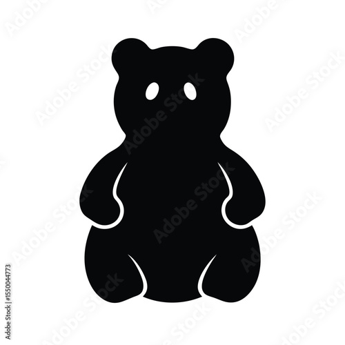 gummy bear silhouette in doodle style
