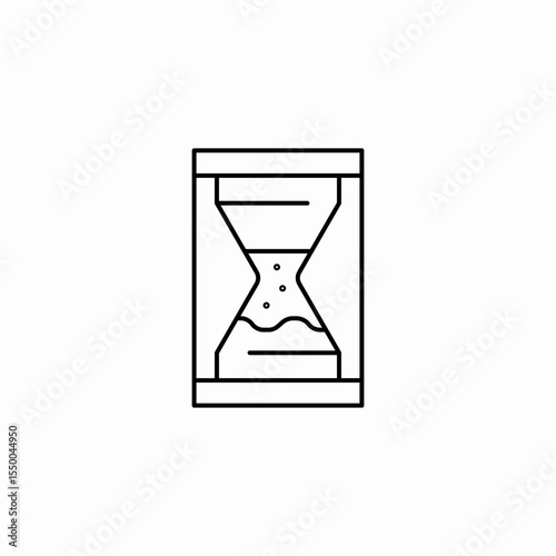 hourglass sand timer icon sign vector