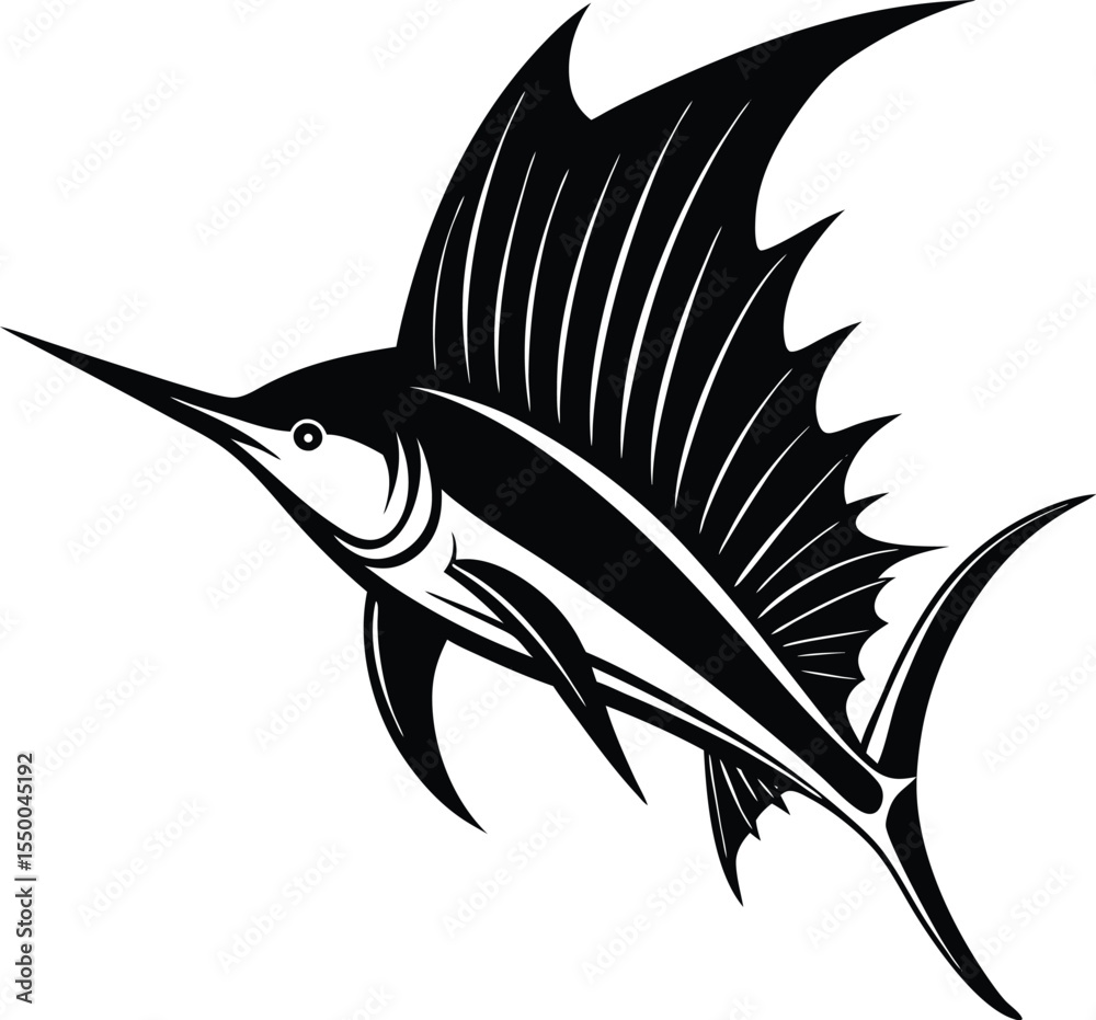 Naklejka premium Flounder Fish Illustration