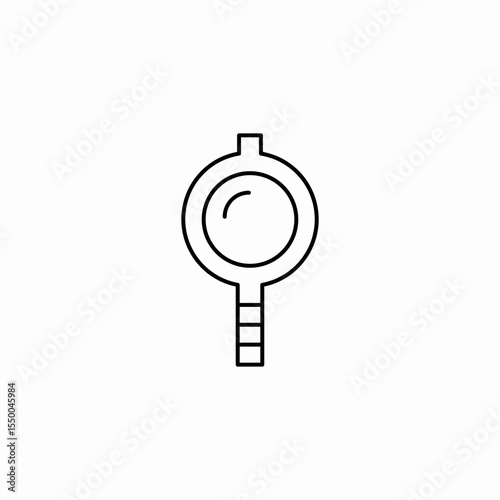 magnifying glass outline icon sign vector