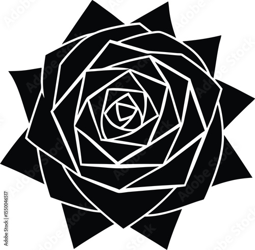 Geometric Rose Shape Icon