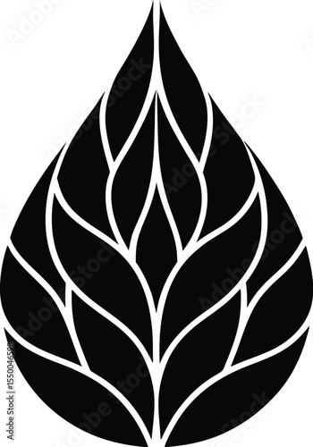 Teardrop Flame Leaf Vector