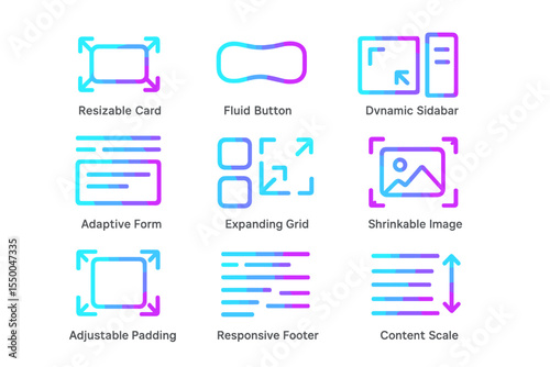 Neon ui elements: responsive grid, fluid button, dynamic sidebar