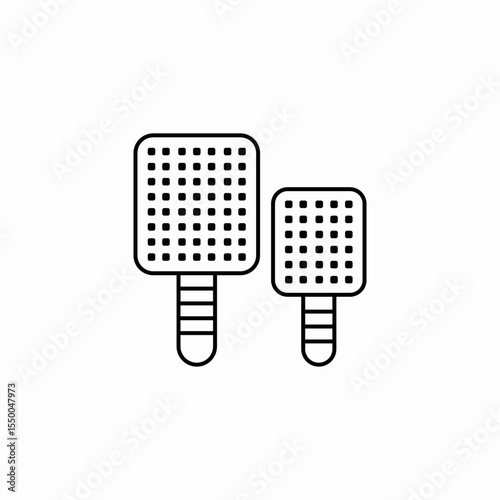 pet grooming brushes icon sign vector