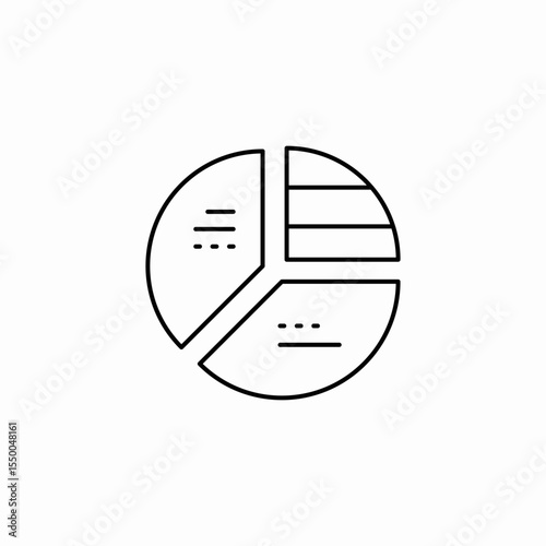 pie chart icon sign vector