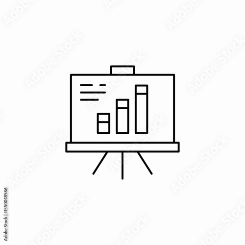 presentation board graph icon sign vector