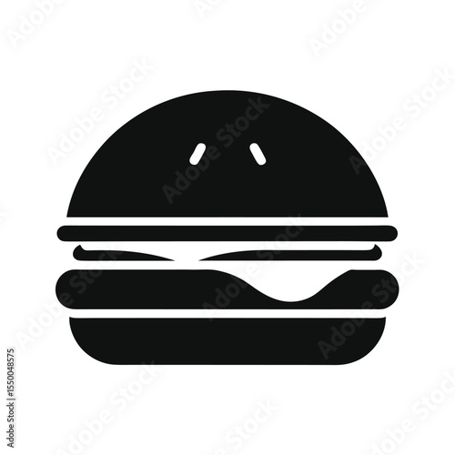 black and white burger