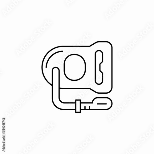 retractable leash icon sign vector