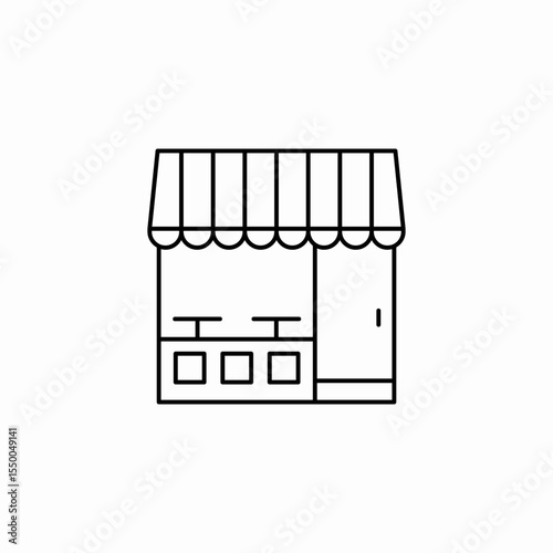 shop front awning icon sign vector
