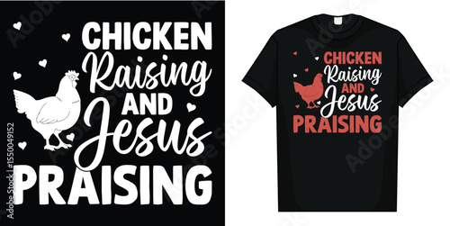 Retro Vintage Chicken Raising & Jesus Praising T-Shirt