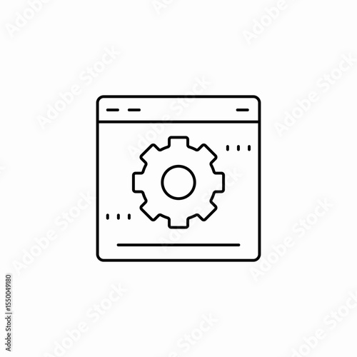 settings webpage gear icon sign vector