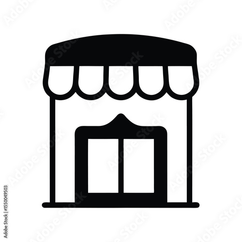 silhouette online store window doodle logo
