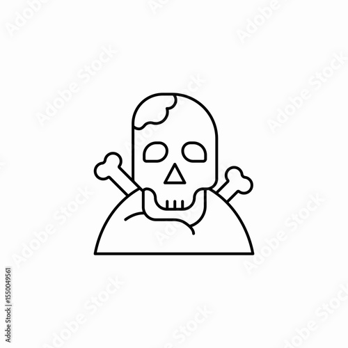 skull and bones icon sign vector