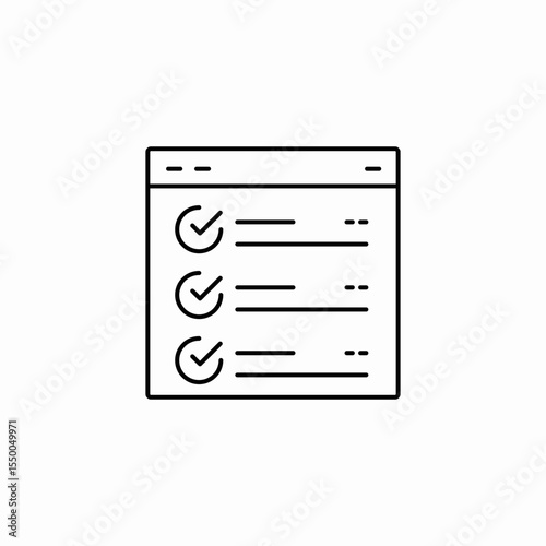task list checkbox icon sign vector