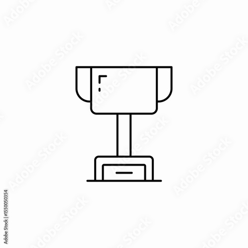 trophy cup icon sign vector