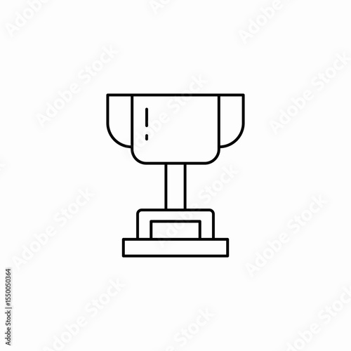 trophy award recognition icon sign vector