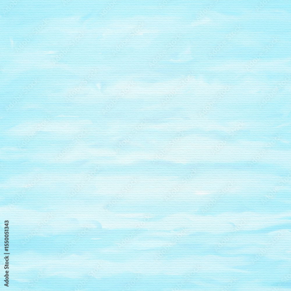 Fototapeta premium Light blue painted texture with soft horizontal brush strokes and a calm, airy feel. Ideal for backgrounds, posters, invitations, scrapbooking, digital art, and creative design projects.