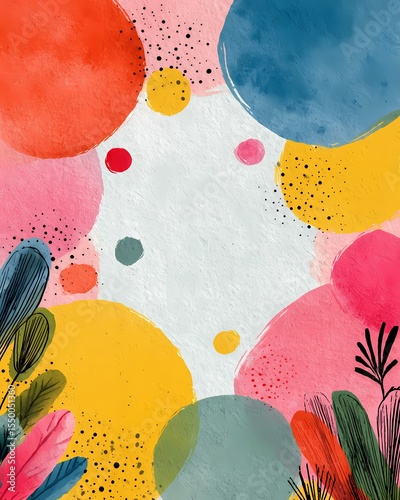 Creative Worksheet Background with Space for Text, Designed for Kids with Special Needs

