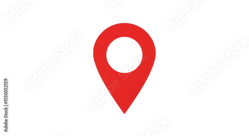 Red Location Pin Icon On Black