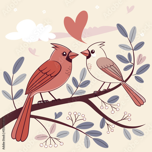  Valentine’s Day Love Birds on a Branch (2)