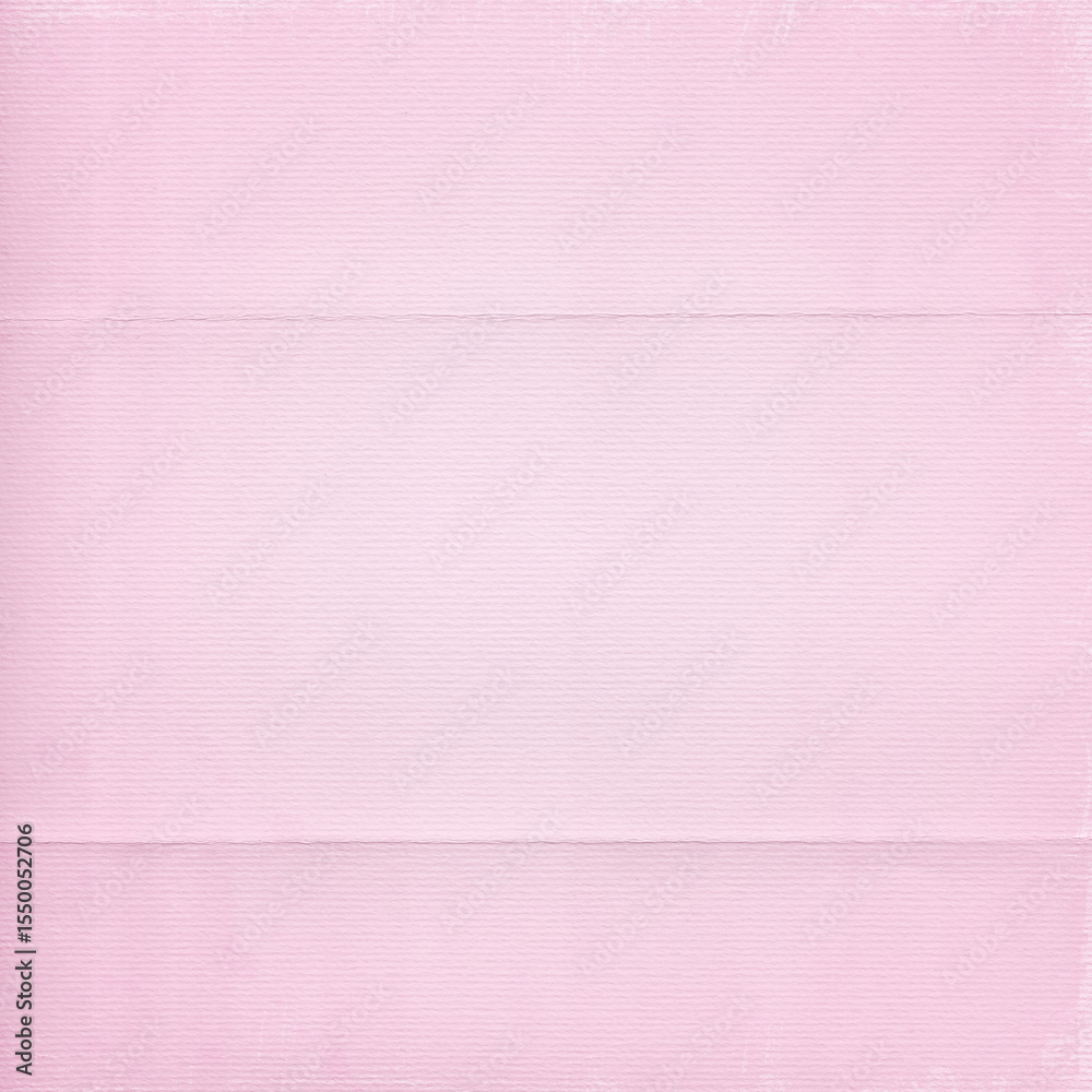 Fototapeta premium Soft pastel pink paper texture with subtle horizontal folds and gentle gradients. Ideal for feminine designs, invitations, backgrounds, scrapbooking, and creative projects.