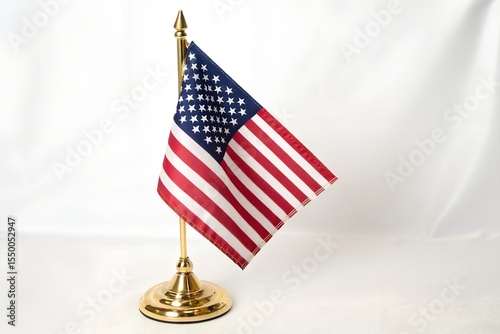 USA flag isolated on white