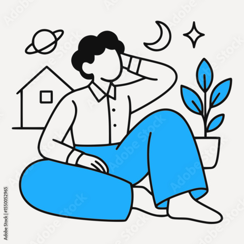 Flat Lifestyle Character Illustration Set