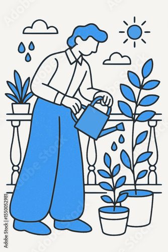 Flat Lifestyle Character Illustration Set