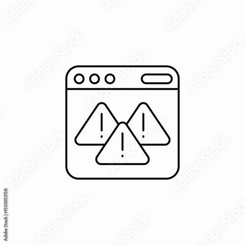 alert website icon sign vector