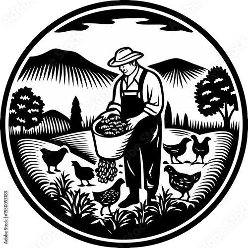 Farm Chicken Feeding