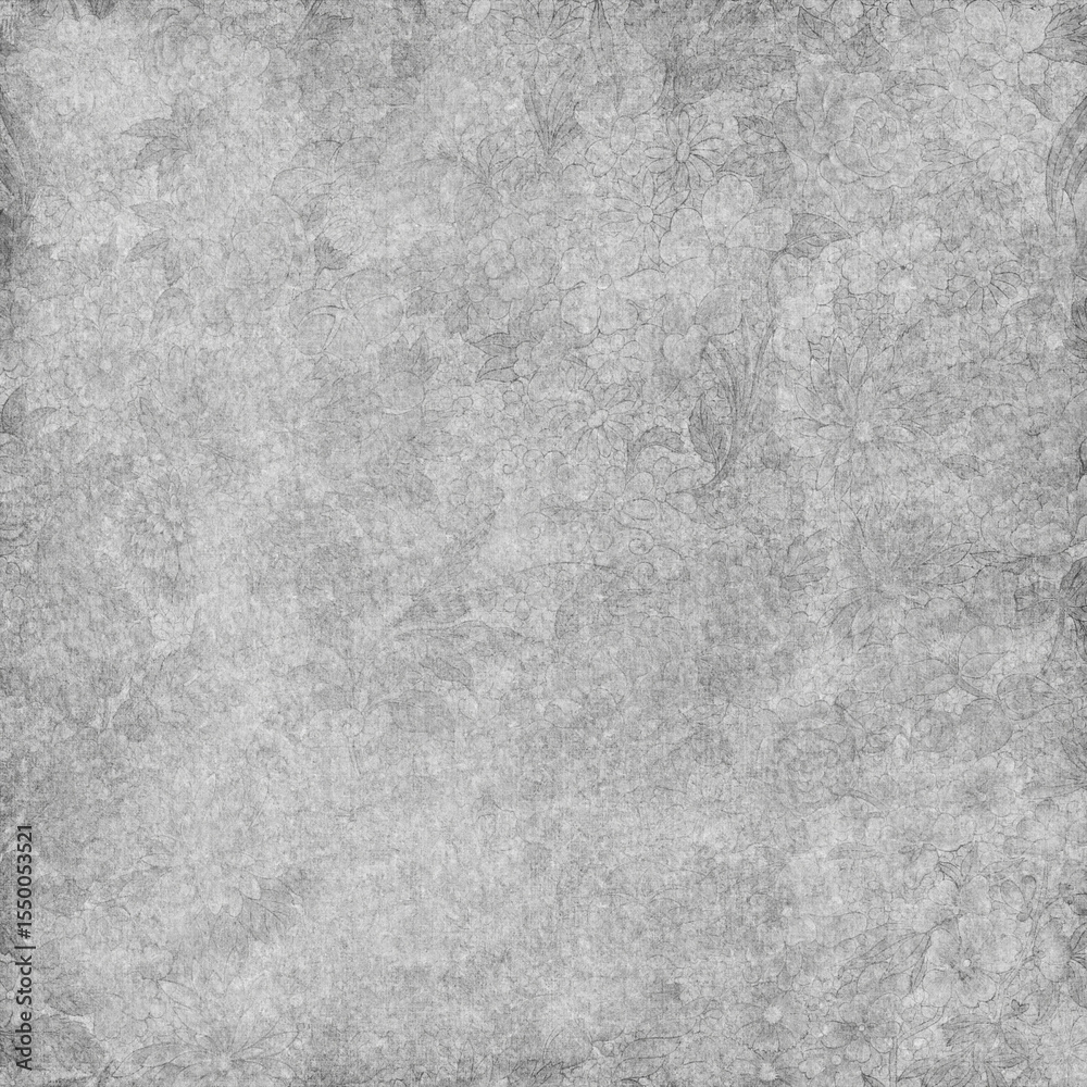 Obraz premium Gray grunge texture with soft distressed edges, subtle scratches, and a worn vintage surface. Ideal for backgrounds, overlays, posters, scrapbooking, and creative design projects.