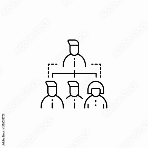 organizational chart people icon sign vector