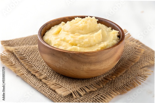 Indian ghee in a wooden bowl