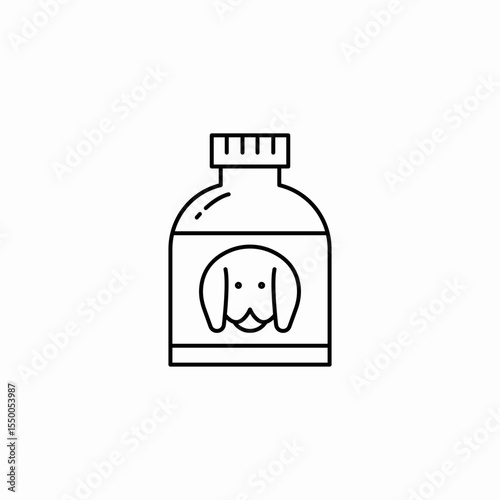 pet medicine bottle icon sign vector