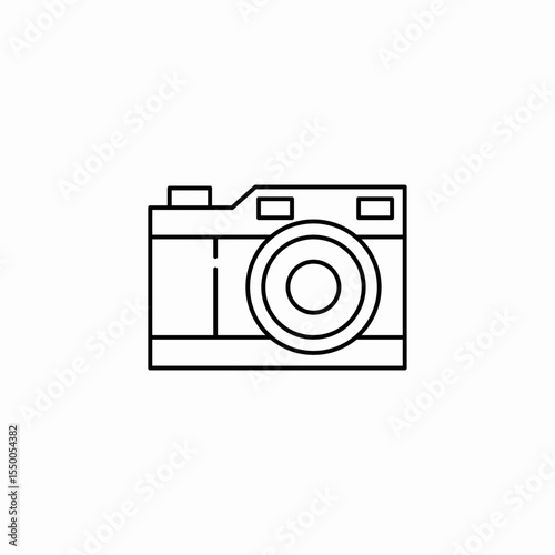 simple vintage camera icon sign vector