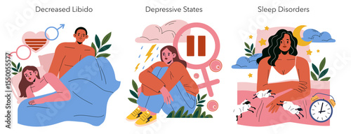 Emotional States Illustrated in Vector Art