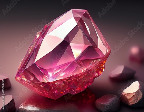 radiant pink gemstone